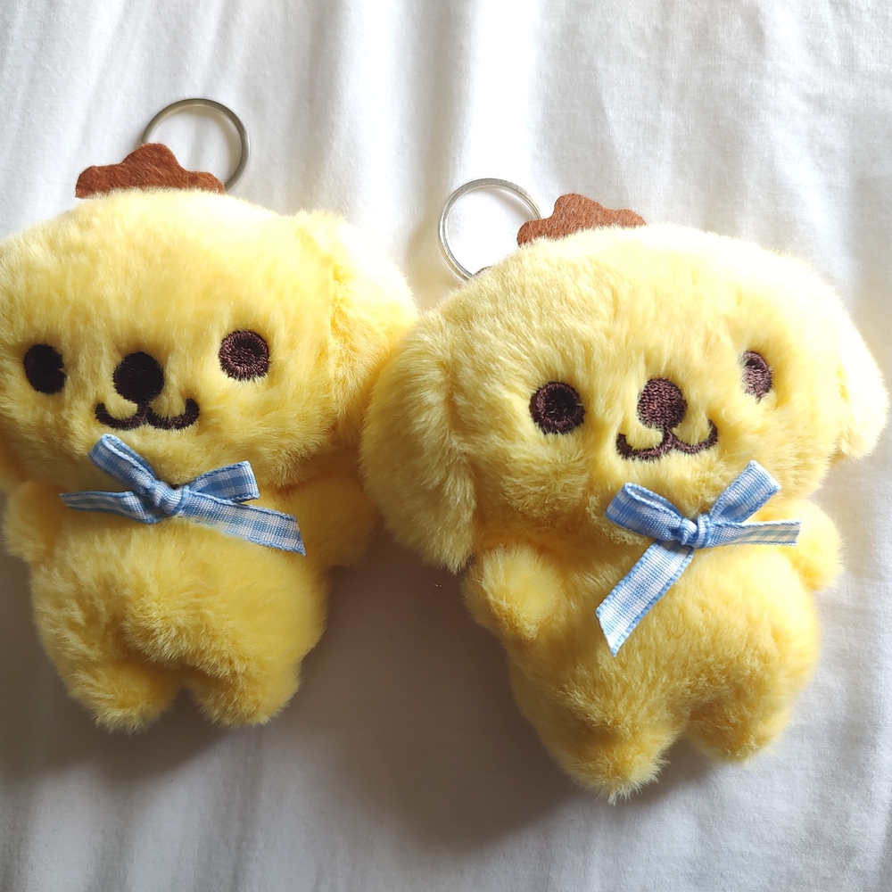 Sanrio PomPom Cute Yellow Plush Sanrio Keychains